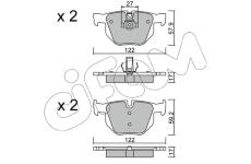 Sada brzdových platničiek kotúčovej brzdy CIFAM 822-644-0