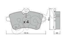 Sada brzdových platničiek kotúčovej brzdy CIFAM 822-647-0