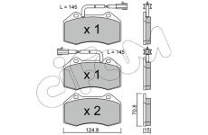 Sada brzdových destiček, kotoučová brzda CIFAM 822-651-2