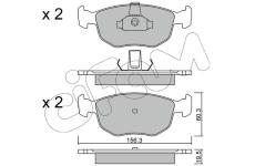 Sada brzdových destiček, kotoučová brzda CIFAM 822-656-0