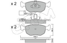 Sada brzdových destiček, kotoučová brzda CIFAM 822-656-1