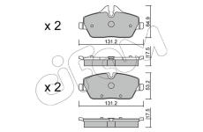 Sada brzdových destiček, kotoučová brzda CIFAM 822-664-0