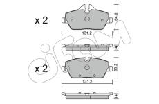 Sada brzdových destiček, kotoučová brzda CIFAM 822-664-2