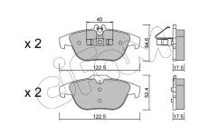 Sada brzdových platničiek kotúčovej brzdy CIFAM 822-666-2
