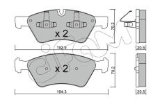 Sada brzdových destiček, kotoučová brzda CIFAM 822-670-0