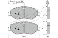 Sada brzdových platničiek kotúčovej brzdy CIFAM 822-671-4
