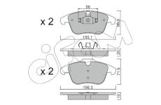 Sada brzdových destiček, kotoučová brzda CIFAM 822-675-0