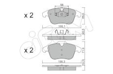 Sada brzdových destiček, kotoučová brzda CIFAM 822-675-6