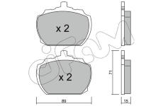 Sada brzdových destiček, kotoučová brzda CIFAM 822-678-0