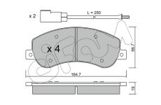 Sada brzdových destiček, kotoučová brzda CIFAM 822-680-0
