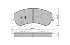 Sada brzdových destiček, kotoučová brzda CIFAM 822-680-1