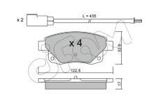 Sada brzdových platničiek kotúčovej brzdy CIFAM 822-681-0