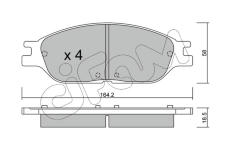 Sada brzdových destiček, kotoučová brzda CIFAM 822-682-0
