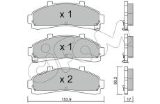 Sada brzdových destiček, kotoučová brzda CIFAM 822-683-0