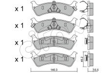 Sada brzdových platničiek kotúčovej brzdy CIFAM 822-684-0