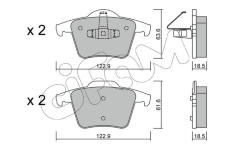 Sada brzdových destiček, kotoučová brzda CIFAM 822-688-0