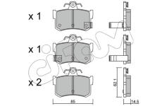 Sada brzdových platničiek kotúčovej brzdy CIFAM 822-691-1