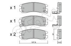 Sada brzdových platničiek kotúčovej brzdy CIFAM 822-697-0