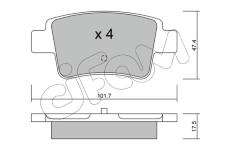 Sada brzdových platničiek kotúčovej brzdy CIFAM 822-705-0
