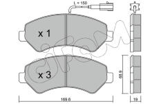 Sada brzdových platničiek kotúčovej brzdy CIFAM 822-709-0