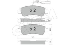 Sada brzdových destiček, kotoučová brzda CIFAM 822-710-1