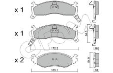 Sada brzdových platničiek kotúčovej brzdy CIFAM 822-714-0