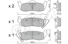 Sada brzdových destiček, kotoučová brzda CIFAM 822-720-0
