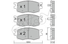 Sada brzdových platničiek kotúčovej brzdy CIFAM 822-724-0