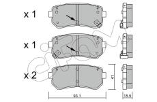 Sada brzdových platničiek kotúčovej brzdy CIFAM 822-725-1