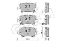 Sada brzdových destiček, kotoučová brzda CIFAM 822-729-0