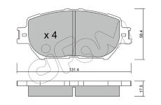 Sada brzdových destiček, kotoučová brzda CIFAM 822-751-0