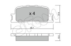 Sada brzdových destiček, kotoučová brzda CIFAM 822-753-0