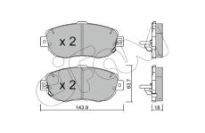 Sada brzdových platničiek kotúčovej brzdy CIFAM 822-756-0