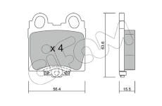 Sada brzdových platničiek kotúčovej brzdy CIFAM 822-758-0