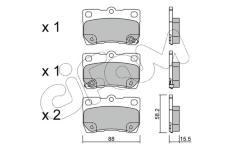 Sada brzdových destiček, kotoučová brzda CIFAM 822-761-0