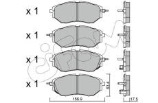 Sada brzdových destiček, kotoučová brzda CIFAM 822-763-0