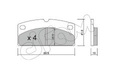 Sada brzdových destiček, kotoučová brzda CIFAM 822-767-0