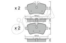 Sada brzdových destiček, kotoučová brzda CIFAM 822-768-0