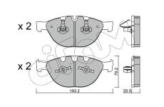 Sada brzdových platničiek kotúčovej brzdy CIFAM 822-772-0