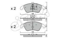 Sada brzdových destiček, kotoučová brzda CIFAM 822-775-2