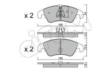 Sada brzdových destiček, kotoučová brzda CIFAM 822-775-4