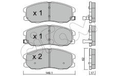 Sada brzdových platničiek kotúčovej brzdy CIFAM 822-778-0