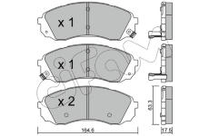 Sada brzdových destiček, kotoučová brzda CIFAM 822-785-0
