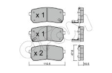 Sada brzdových platničiek kotúčovej brzdy CIFAM 822-786-0