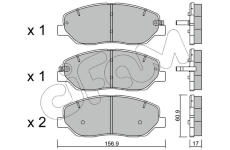 Sada brzdových destiček, kotoučová brzda CIFAM 822-787-0