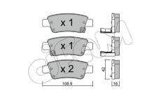Sada brzdových destiček, kotoučová brzda CIFAM 822-790-0
