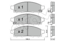 Sada brzdových destiček, kotoučová brzda CIFAM 822-791-1