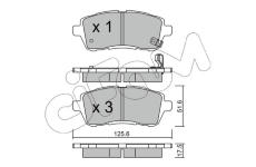 Sada brzdových destiček, kotoučová brzda CIFAM 822-793-0