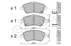 Sada brzdových destiček, kotoučová brzda CIFAM 822-794-0