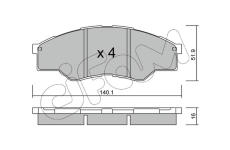 Sada brzdových platničiek kotúčovej brzdy CIFAM 822-797-0